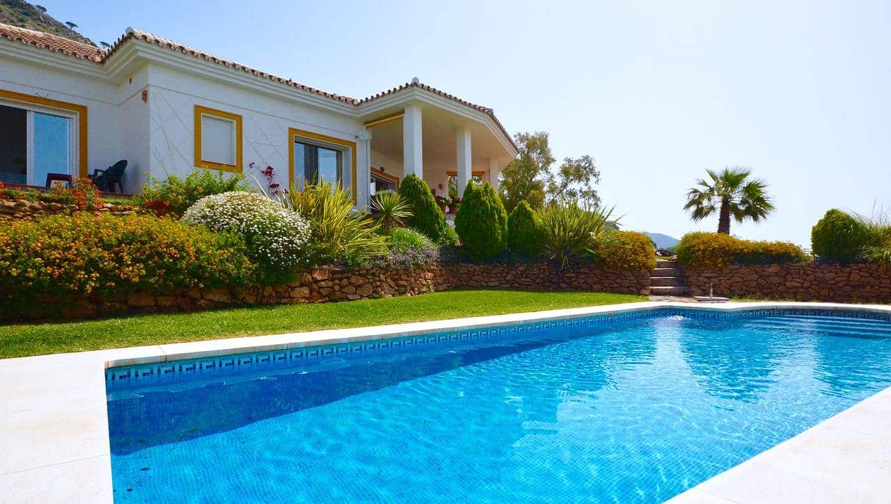 Piscina en una vivienda